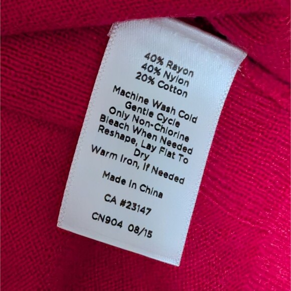 NWT Talbots hot pink lightweight crab sweater size Large sealift saltlife boat - Picture 6 of 8